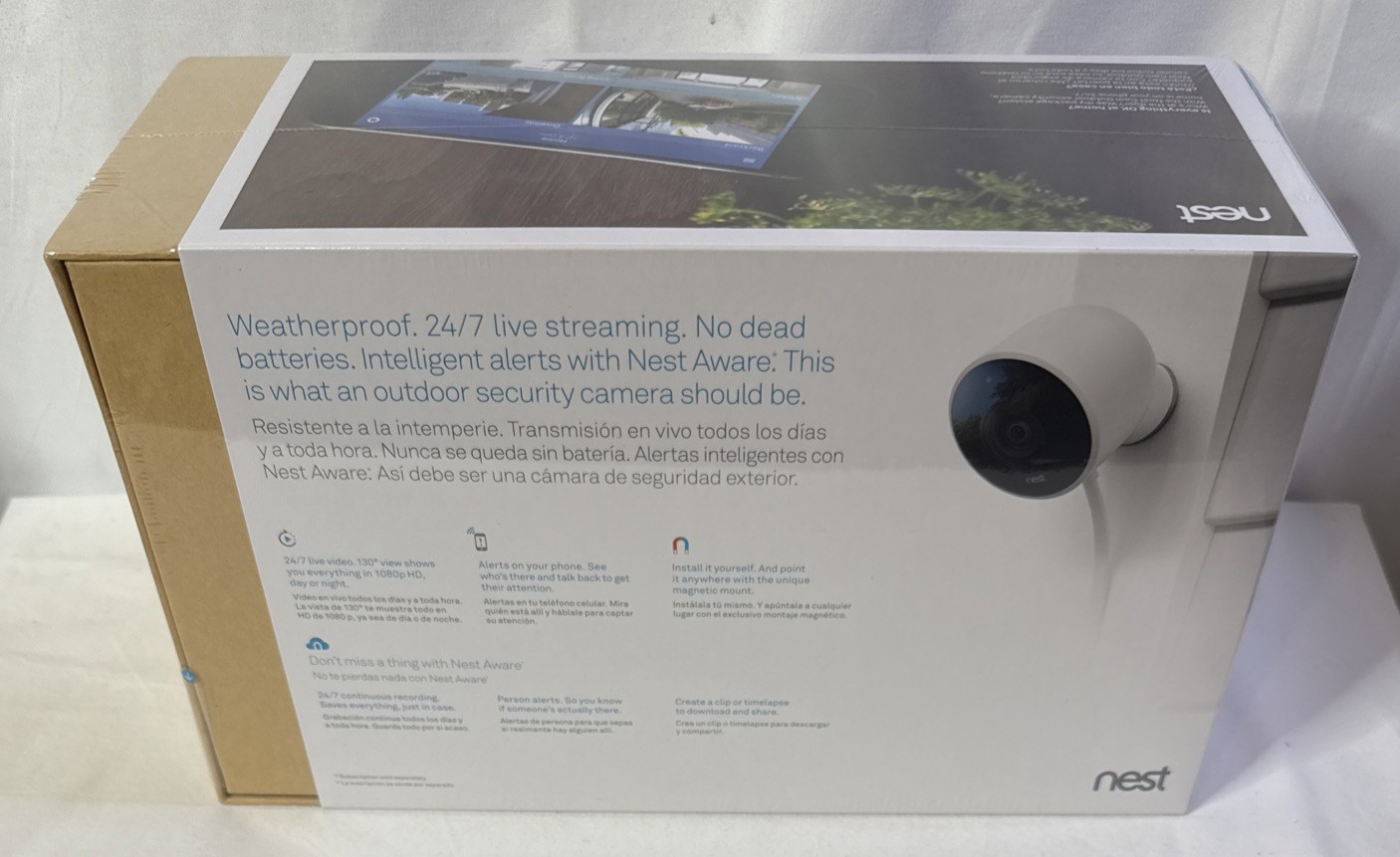 NEST Cam Outdoor Smart Security Camera (2-Pack) – NC2400ES – Sealed NEW