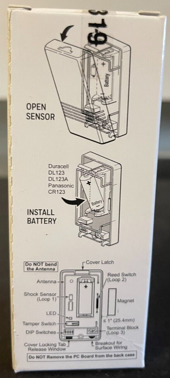 Brand New Honeywell 5819S Wireless Shock Sensor and Magnetic Contact (New pkg)