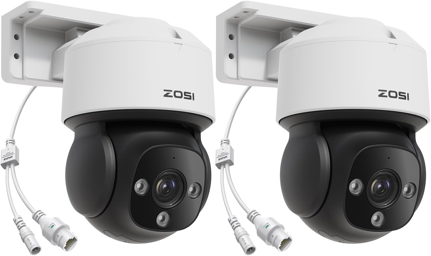 ZOSI 4K 8CH 8MP POE PTZ IP Security Camera System Add-On 2Way Talk Night Vision