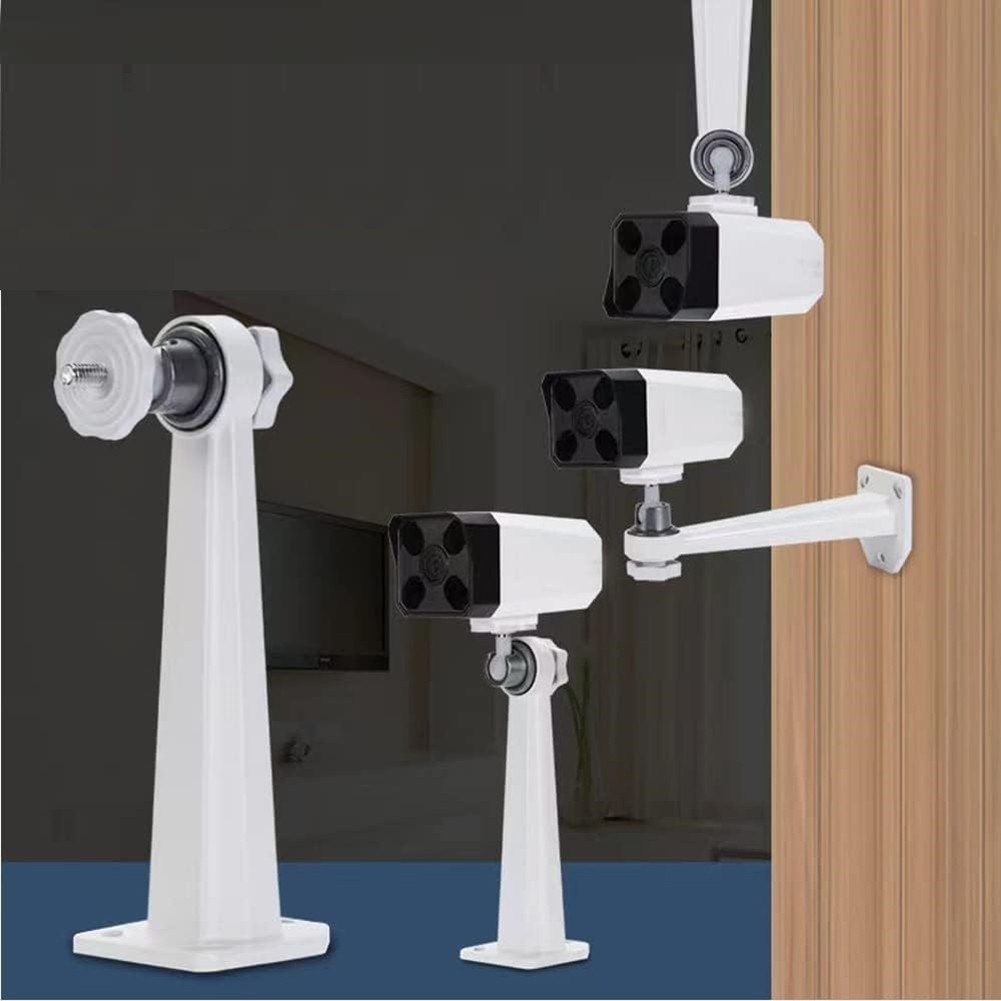 Mounting Brackets for CCTV Cameras Adjustable Angle White Finish 2 Pack