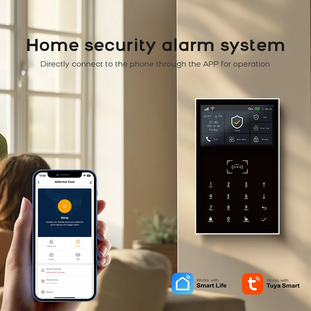4G Wifi Wireless Alarm System Tuya Smart Home Child Safety Home Anti-Theft Syste