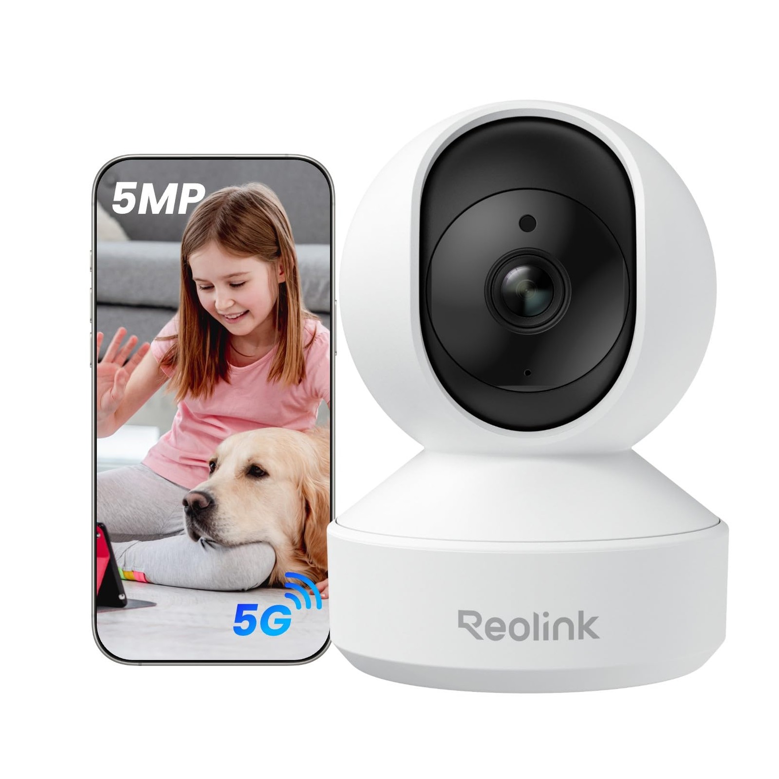 REOLINK E1 Pro 3K Dual-Band Wi-Fi Indoor 1 Count (Pack of 1), White 5MP