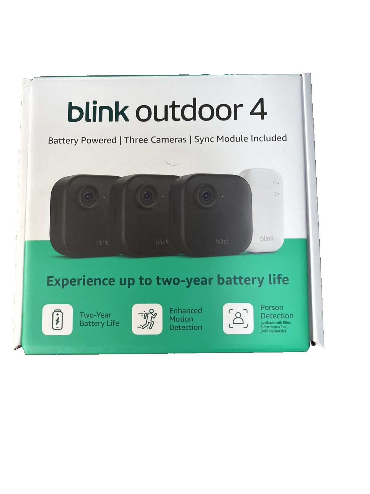 Blink Outdoor 4, (4th Gen 2025) Wireless 3 Camera Security System + Sync Module