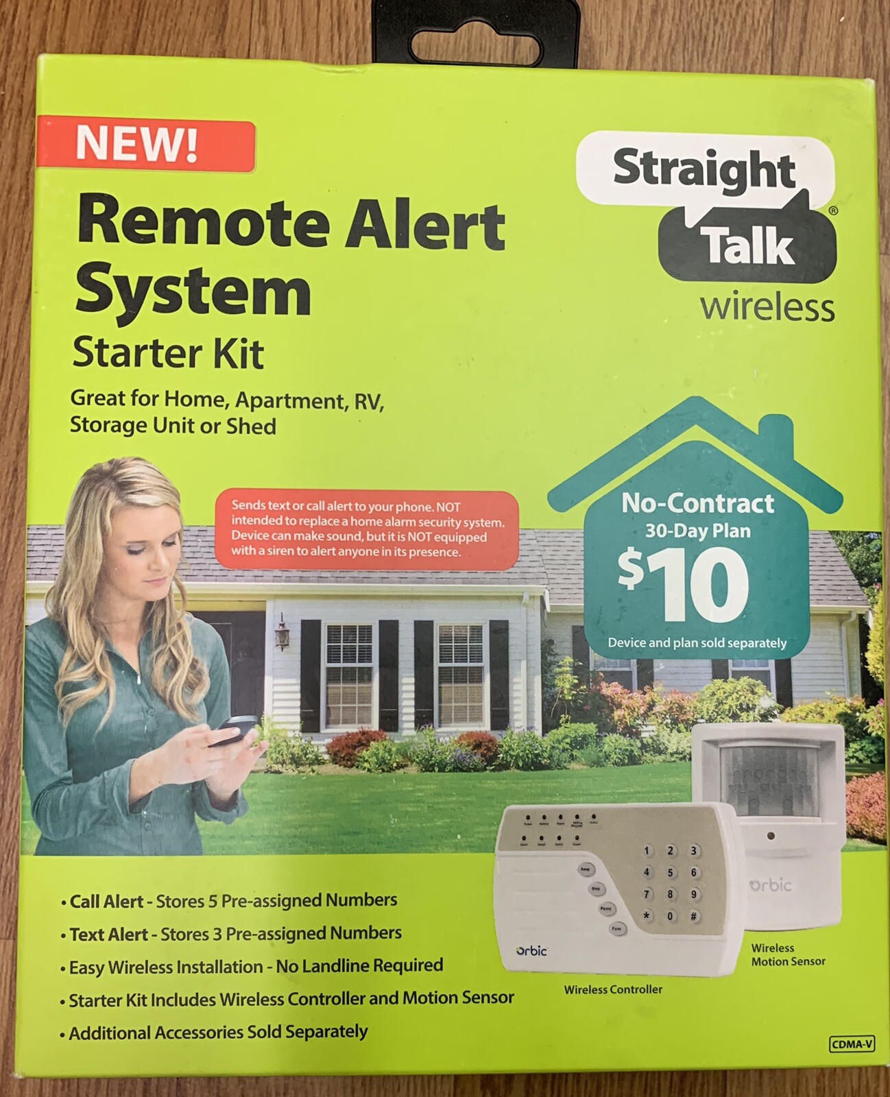 STRAIGHT TALK WIRELESS REMOTE ALERT SYSTEM STARTER KIT AX54NC NEW FAST/FREE SHIP