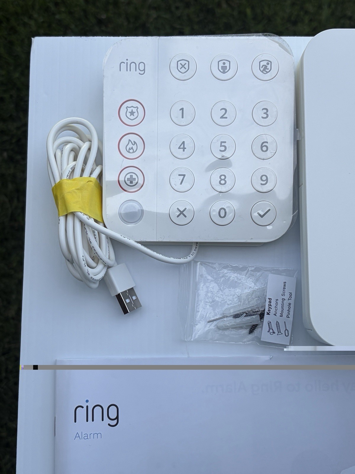 RING Alarm System Security Kit w/Instructions no box Tested Works White