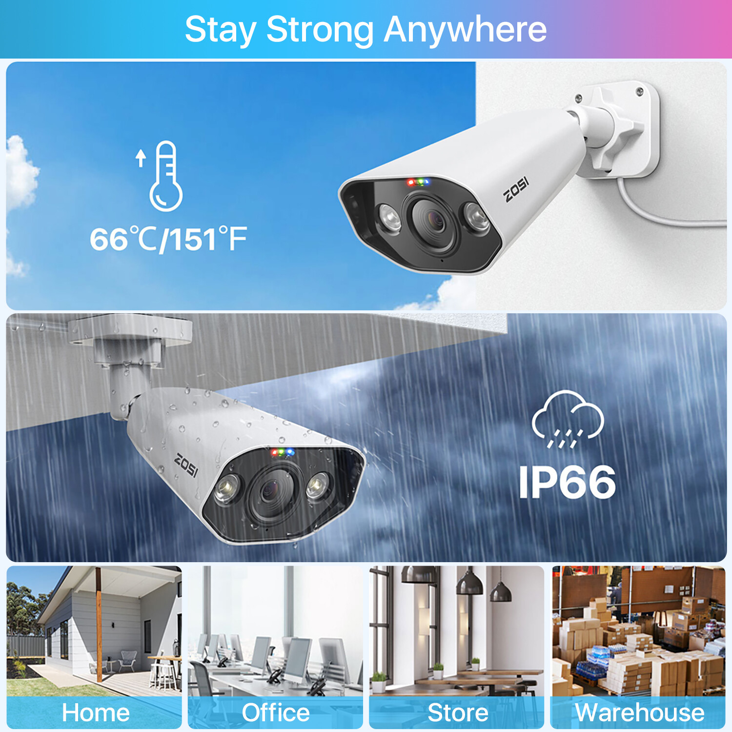 ZOSI 8CH 8MP NVR 5MP PoE Security IP Network Camera System Two-Way Audio
