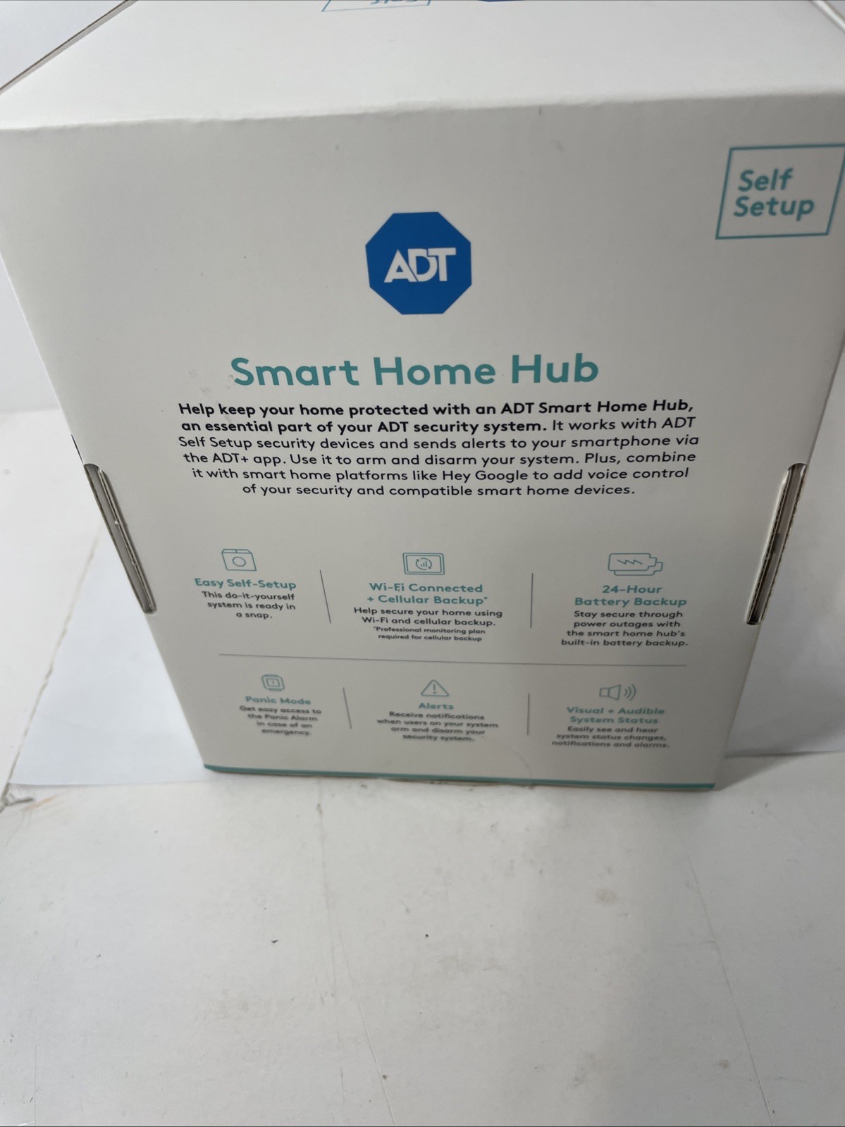 ADT Self Setup Smart Home Hub – White (S40LR1-01) New In Box NOS