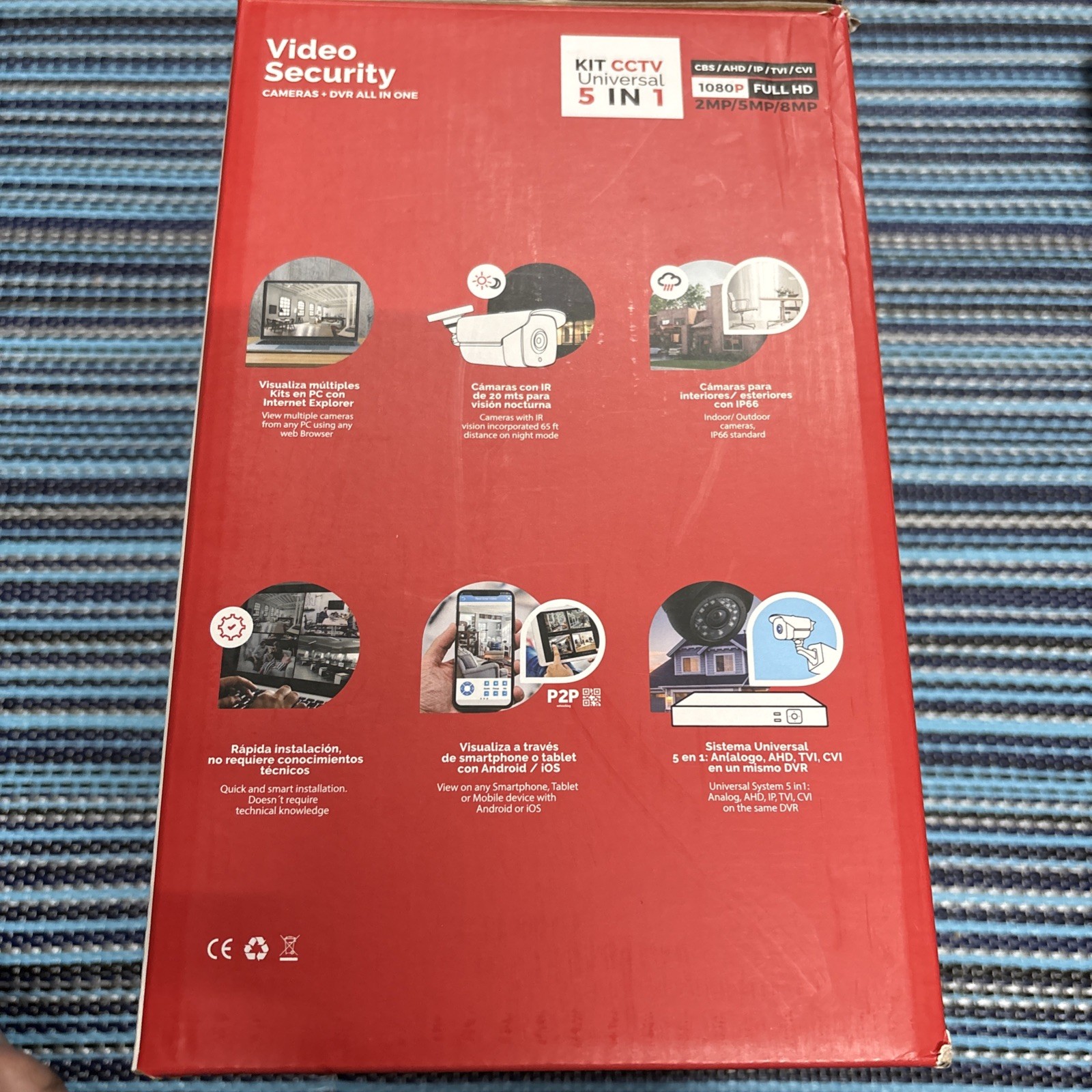 4 Cameras Surveillance Camera System H.264 – 5 In 1 DVR Kit