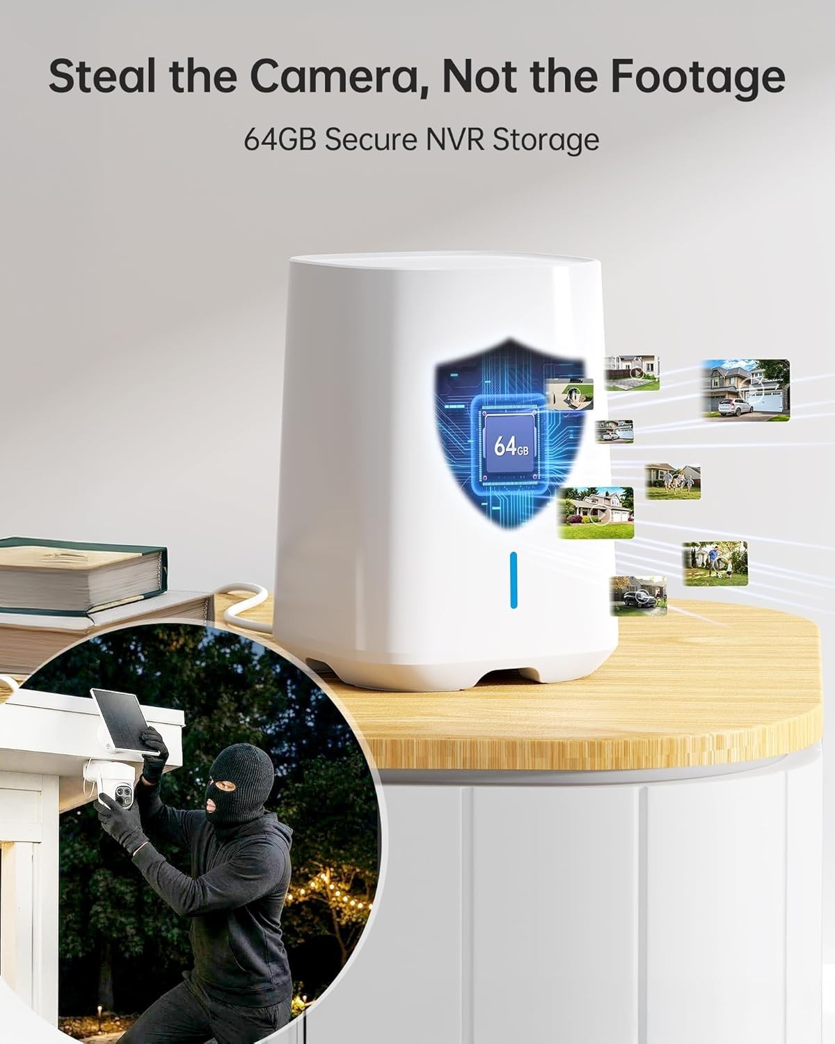 Solar Security Cameras Wireless Outdoor 4-Pack with NVR, Dual-Lens 4K (2K+2K) PT