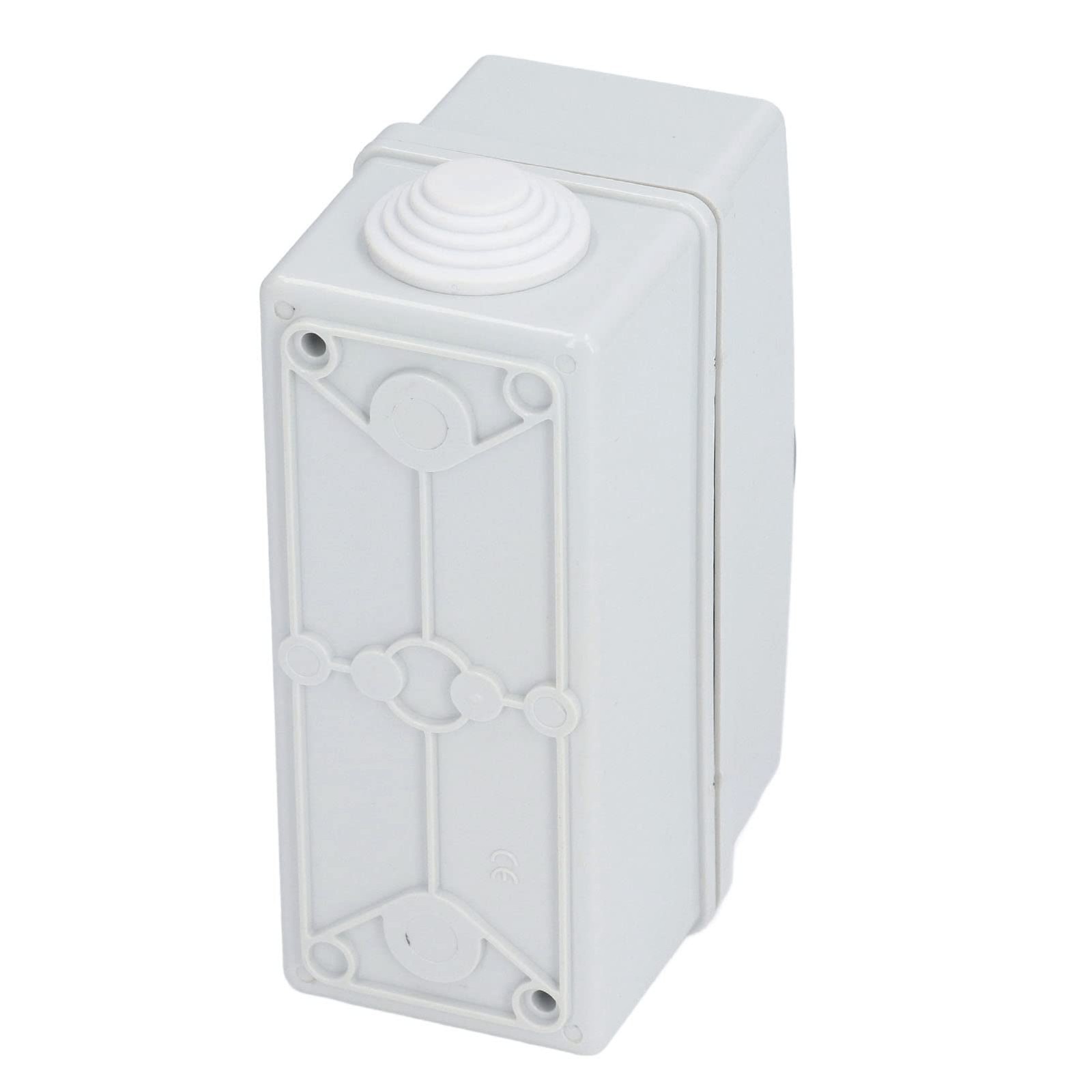 Lwuey 2 Way Breaker Box, Din Rail Box MCB Distribution Protection Gray