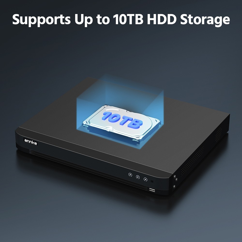 ANNKE 16CH DVR 4K CCTV Security Camera System AI Color Night Vision IP67 H.265+