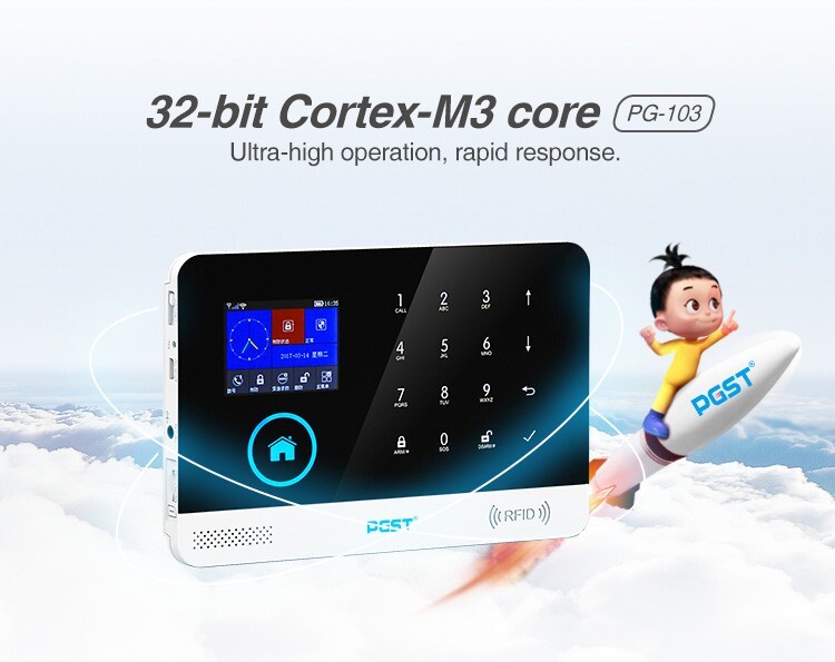 Wirless Intelligent Burglar Home Security Alarm System 433MHz GSM App Control