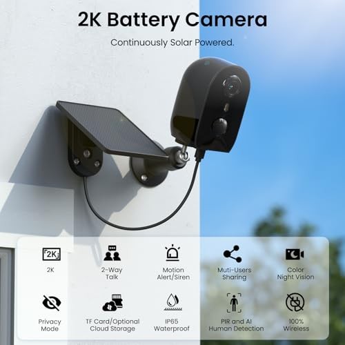 Security Cameras Wireless Outdoor-2.4Ghz WiFi Cameras for Home 2.4Ghz-2P-B