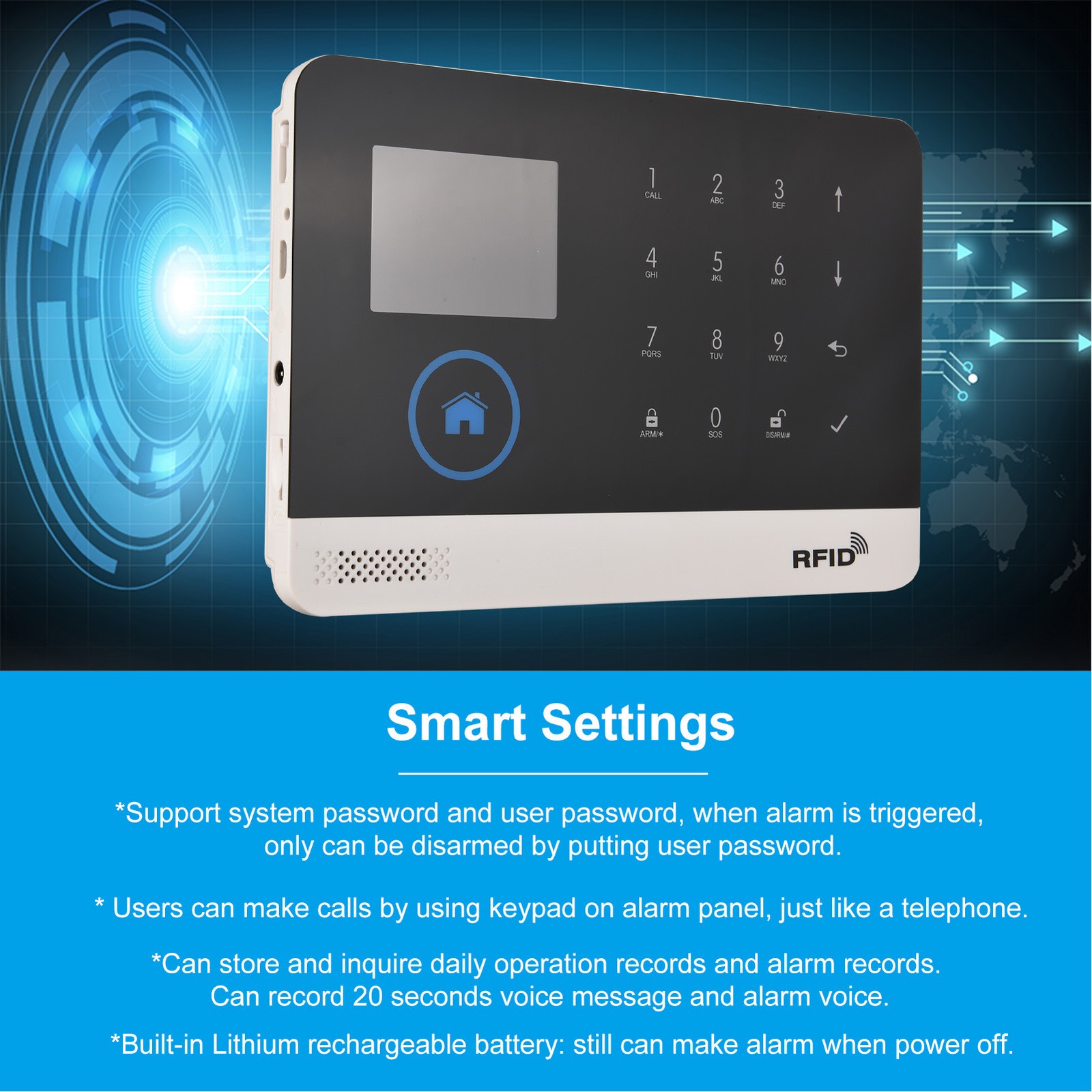 Alarm System for Home Burglar Security 433MHz WiFi GSM Alarm Wireless Tuya Smart