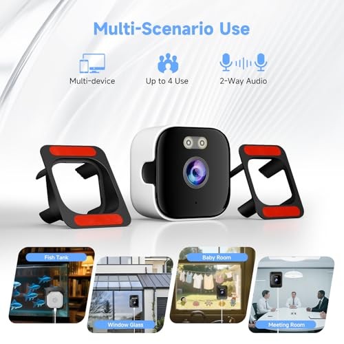 Window Camera for Home Security: 2.4GHz&5GHz WiFi 4K Indoor Camera with Color