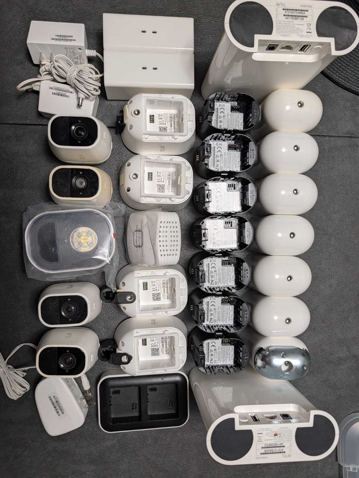Arlo Pro 3 / Pro 2 Security Camera System – 11 Cameras, Base Stations, Chargers