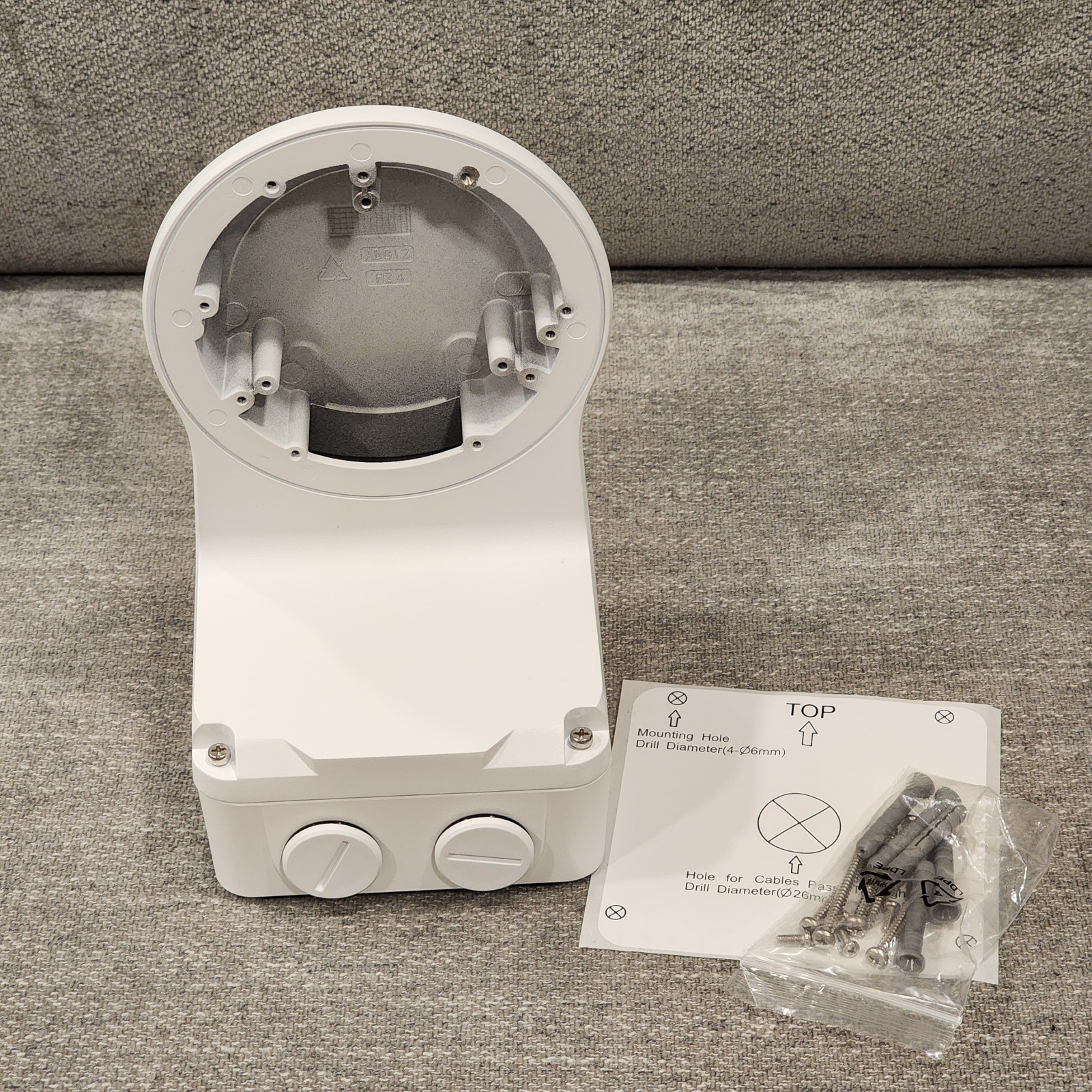 Security Camera Deep Sentinel Wall Mount W/ Junction Box 3 inch Dome