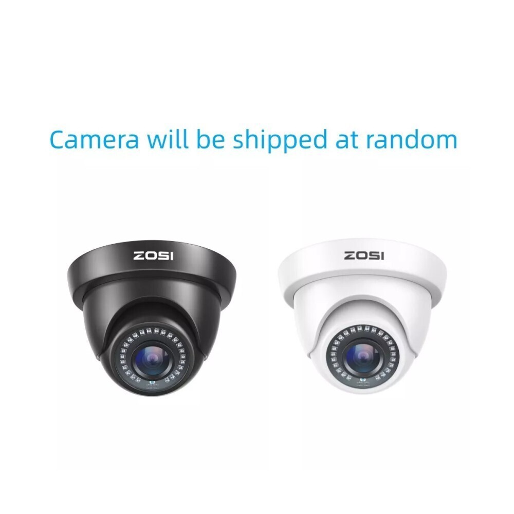 ZOSI 8CH 1080P Dome Security Camera System H.265+ 5MP Lite DVR NO HDD
