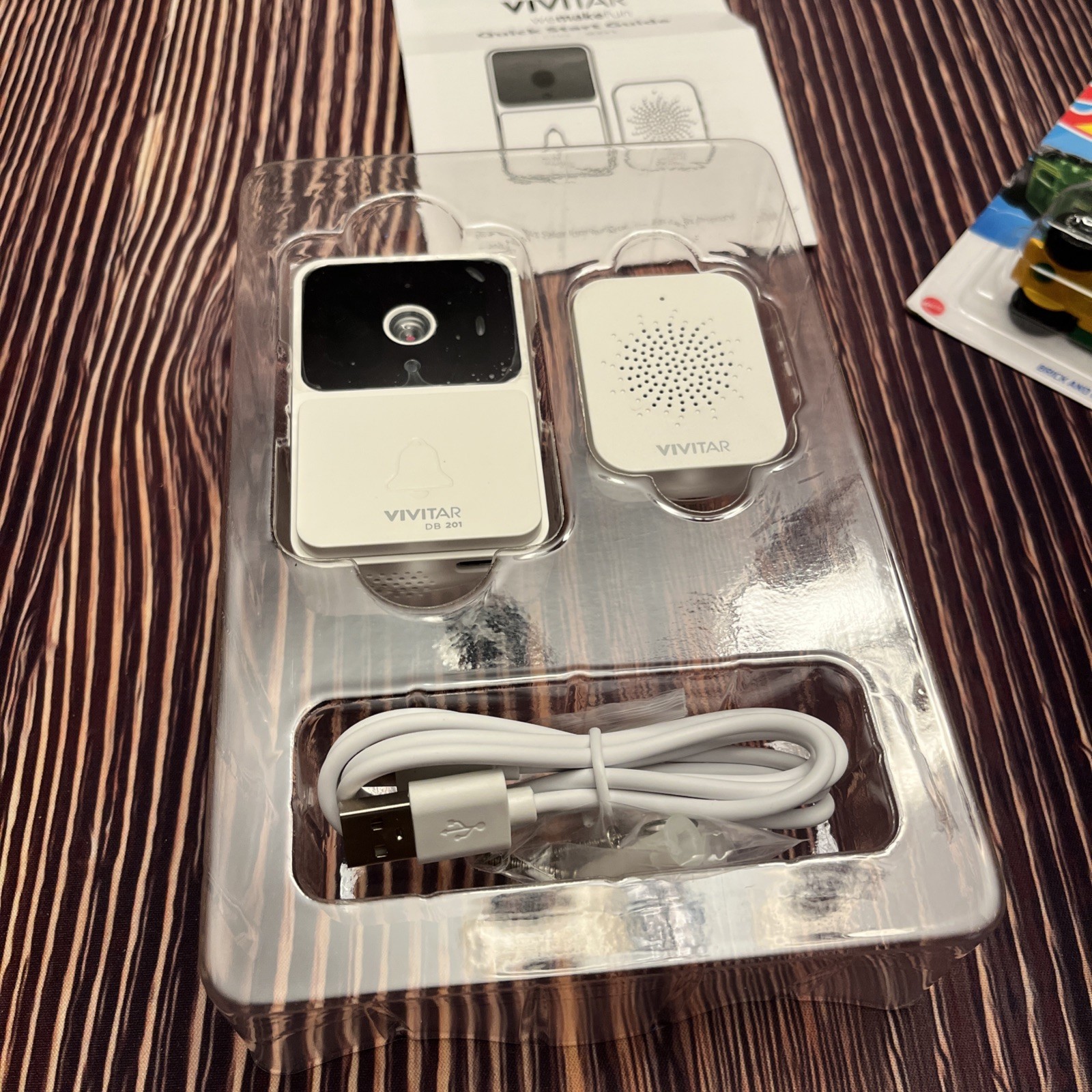 Vivitar Security Video Doorbell & Chime Kit WIFI White DB201 NOC – New Open Box