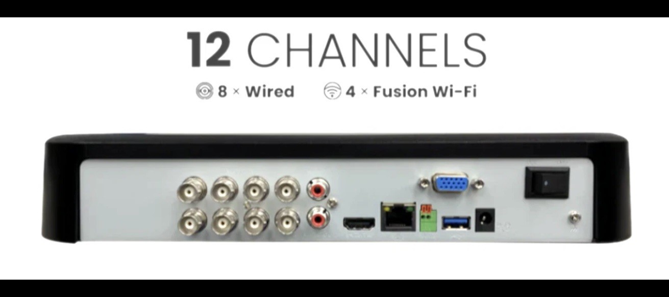 Lorex 12 Channel 4K 2TB Fusion DVR 5 Camera Security System