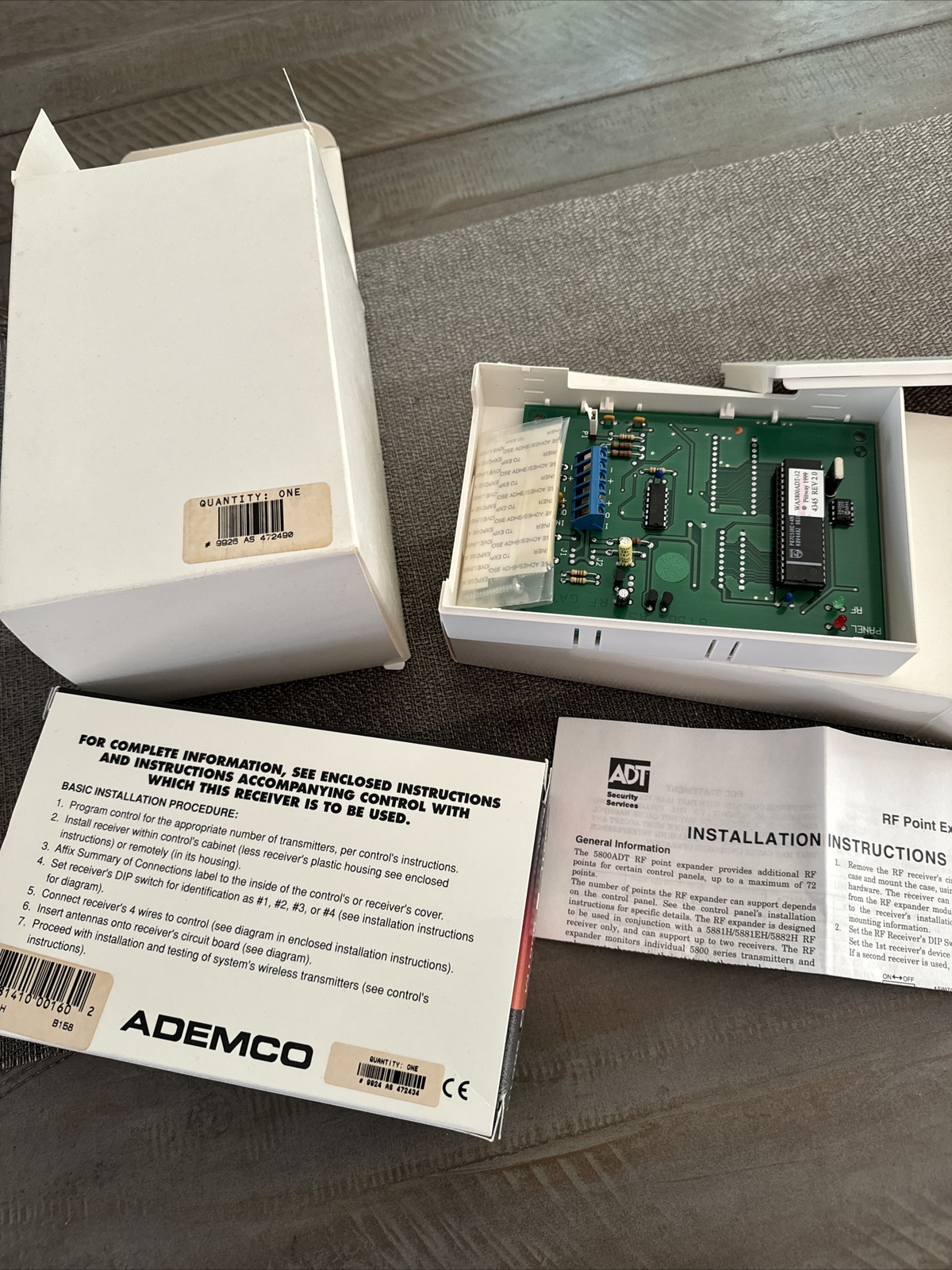 Ademco 5881 Wireless Receiver and 5800ADT RF Point Expander Module Combo in Box