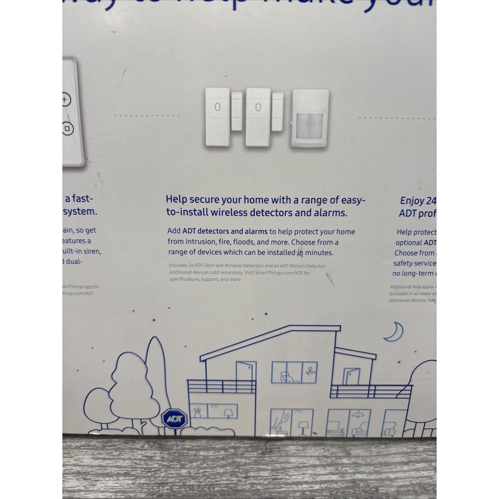 Samsung ADT Home Security Starter Kit Hub, Motion Detector, Door And Window {104