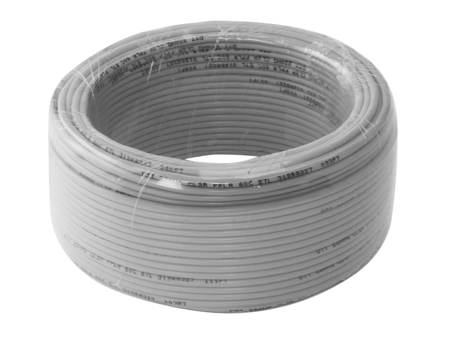 InstallerCCTV 22AWG 2 Conductors (7 Strand) 125ft Alarm Cable (Shielded, Copper)