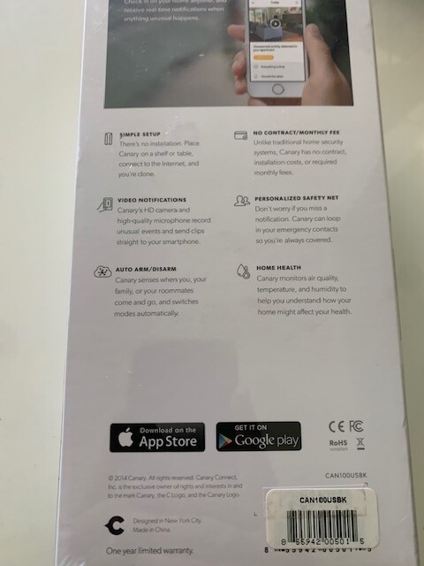 Canary Smart Home Security System – New With Open Box