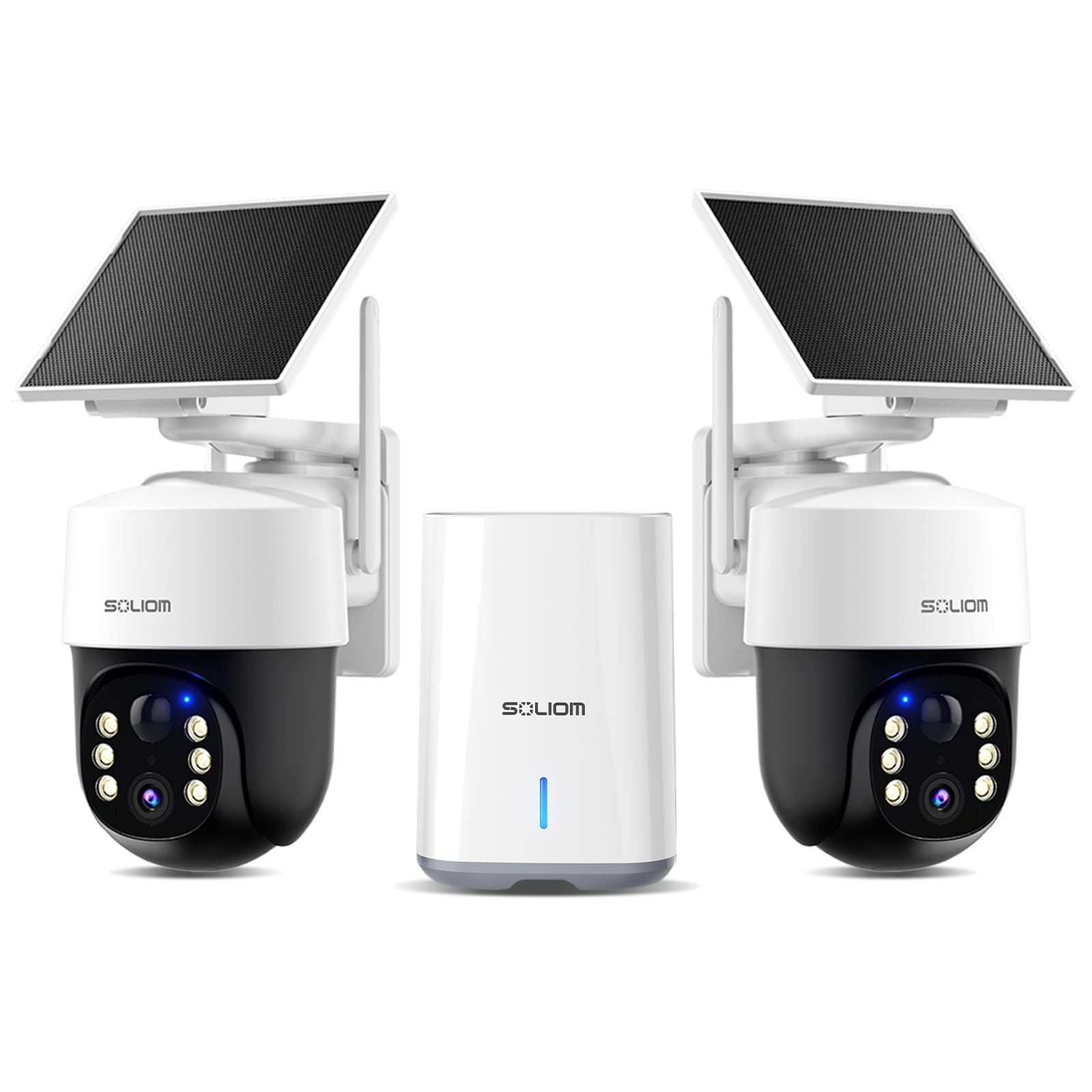 SOLIOM Security Cameras Wireless Outdoor,4K Ultra HD for Day 2-Cam-KIt, Black