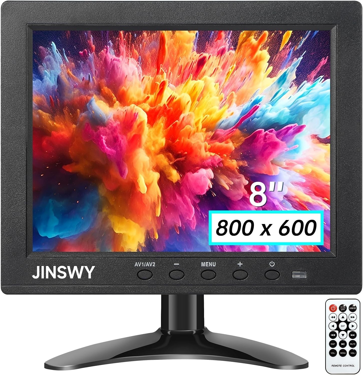 Versatile 8-Inch IPS Monitor for CCTV & Gaming with HDMI and USB Connectivity