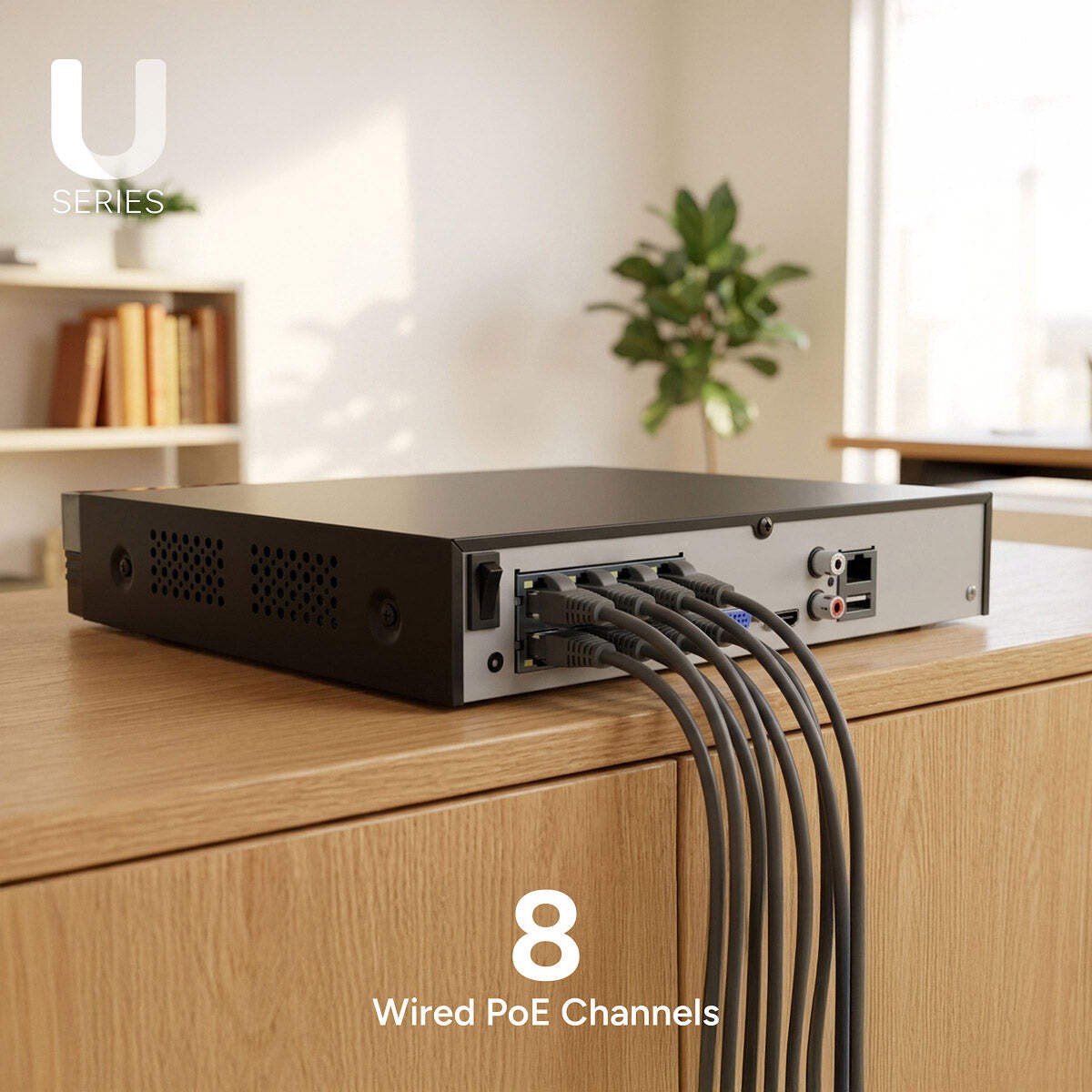 Lorex Connect U Series 4K 8-Channel Wired NVR System with U3 2K+ PoE Bullet Came