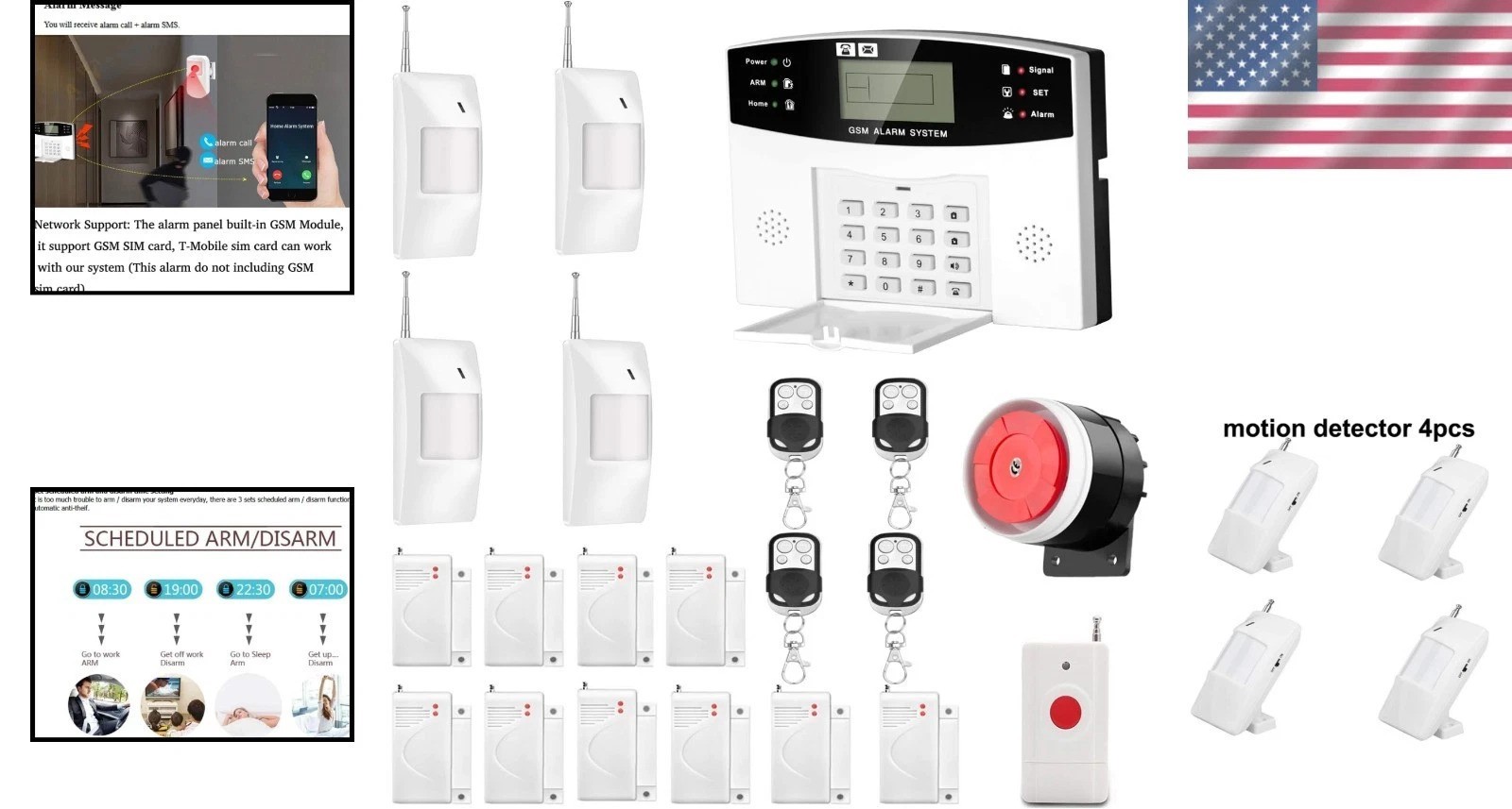 Emergency Home Security Alarm System with Loud Siren and Instant Alerts
