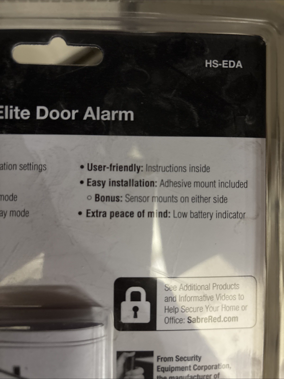 SABRE ELITE DOOR ALARM Front Back Doors Garage Shed Security Safety HS-EDA