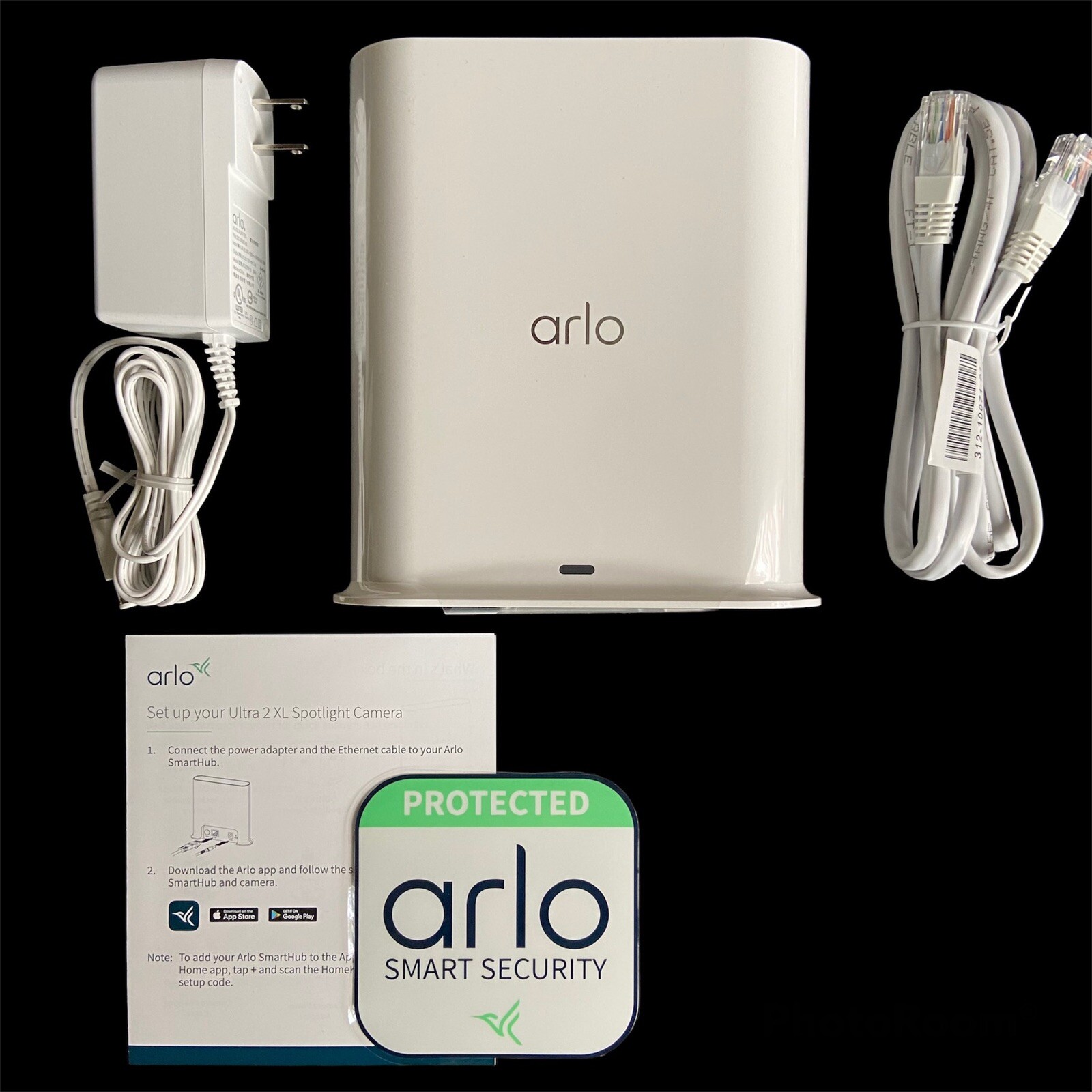 Arlo Ultra VMB5000 Smart Hub Base Station for Pro 2, 3, 4 Security Cameras White