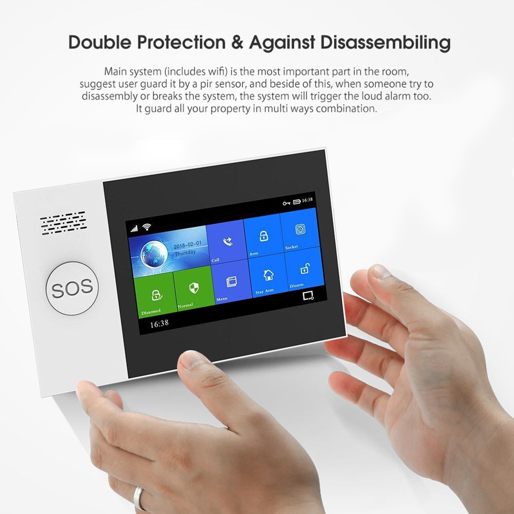 V17 WIFI 4G Internet TUYA APP Wireless Wired Home Security Burglar Alarm System