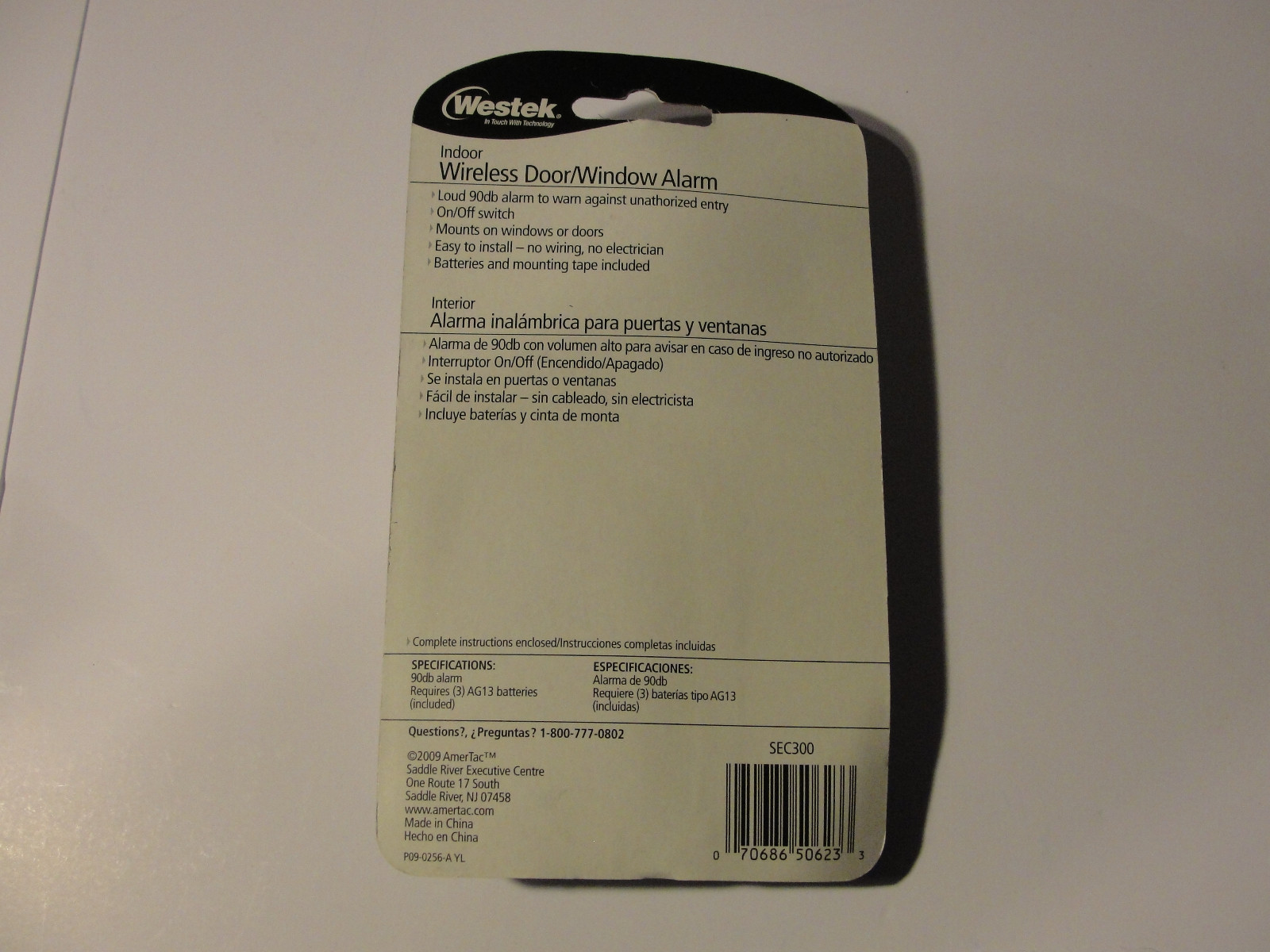 Westek SEC300 Indoor Wireless Door/Window 90db Alarm