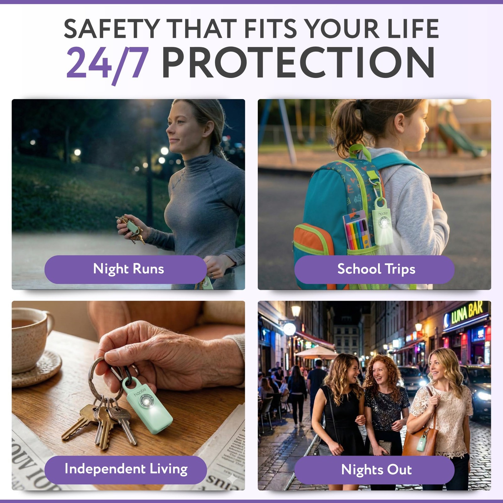 Personal Safety Alarm Keychain, 130dB Personal Alarm for Women Men and Kids, …
