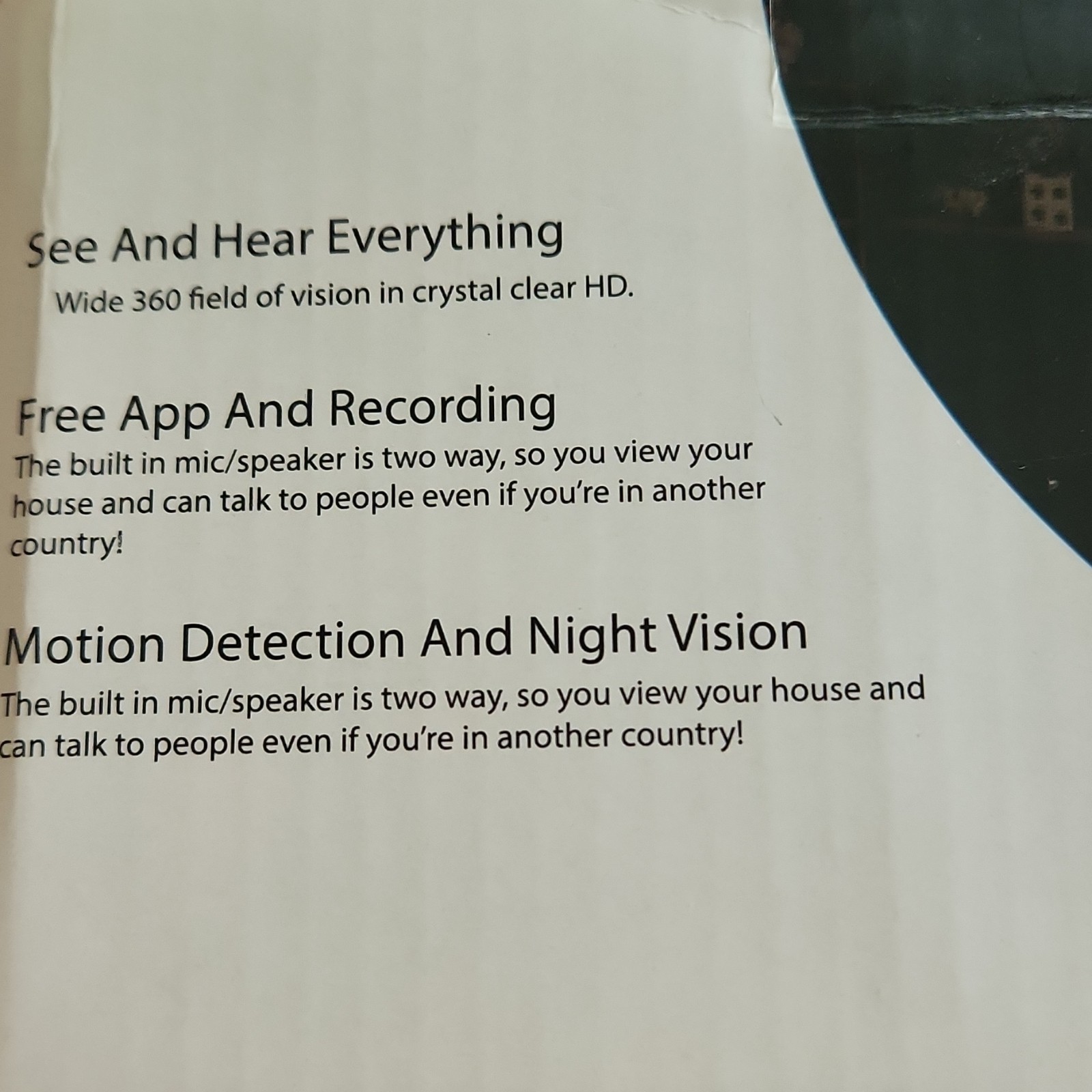 Simple Home Security Bulb Wireless HD 360° Night Vision Motion Detection