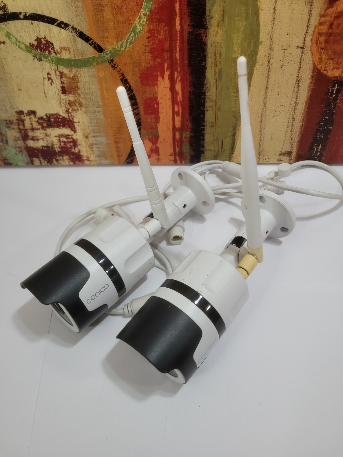 (2) Cooico IP66 1080P Outdoor Security Camera Model 837 *Untested For Parts*