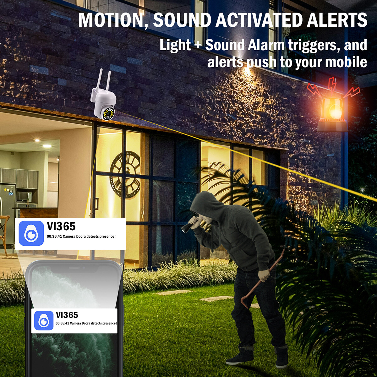 2MP 1080P HD Wifi IP Camera Pan/Tilt Outdoor Home Smart CCTV Night Vision IR Cam