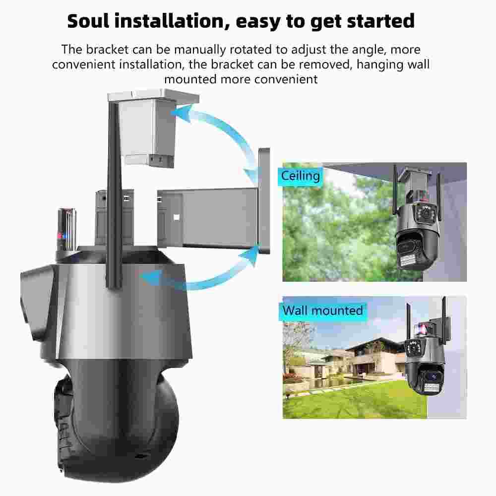 Sistema Juego De 4 Camaras 1080P HD Seguridad Para Casa Con Sensor De Movimiento
