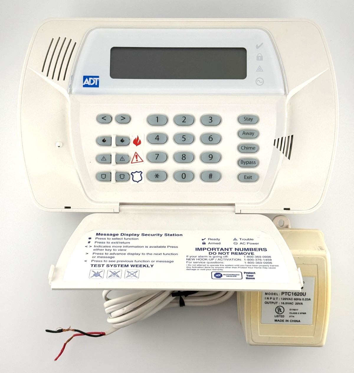 ADT SCW9057G-433 Residential Fire & Burglary Controller – Bad Battery