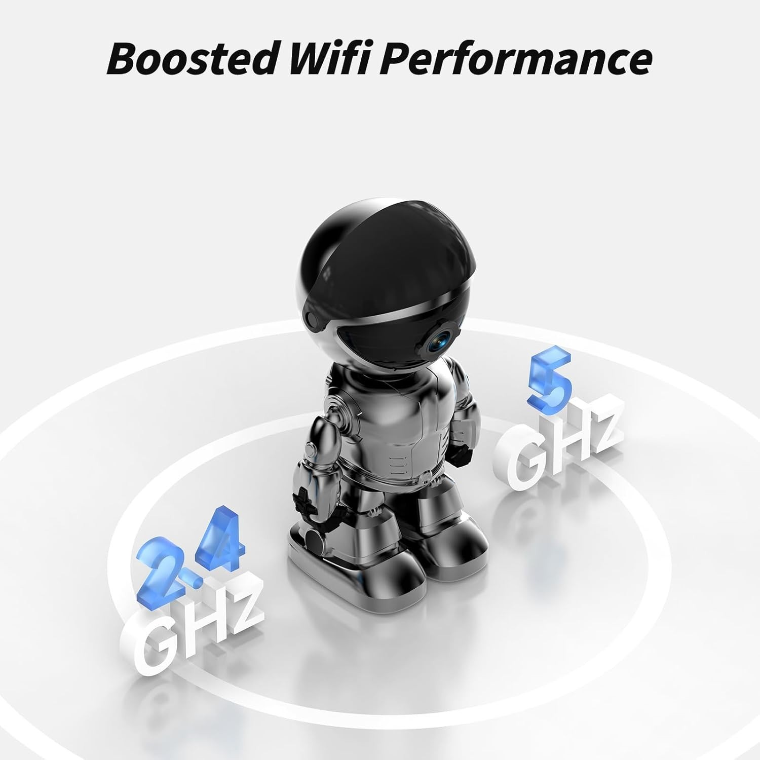 5G/2.4Ghz WiFi Robot Camera 3MP Pet/Baby Camera with Phone App Motion Detection
