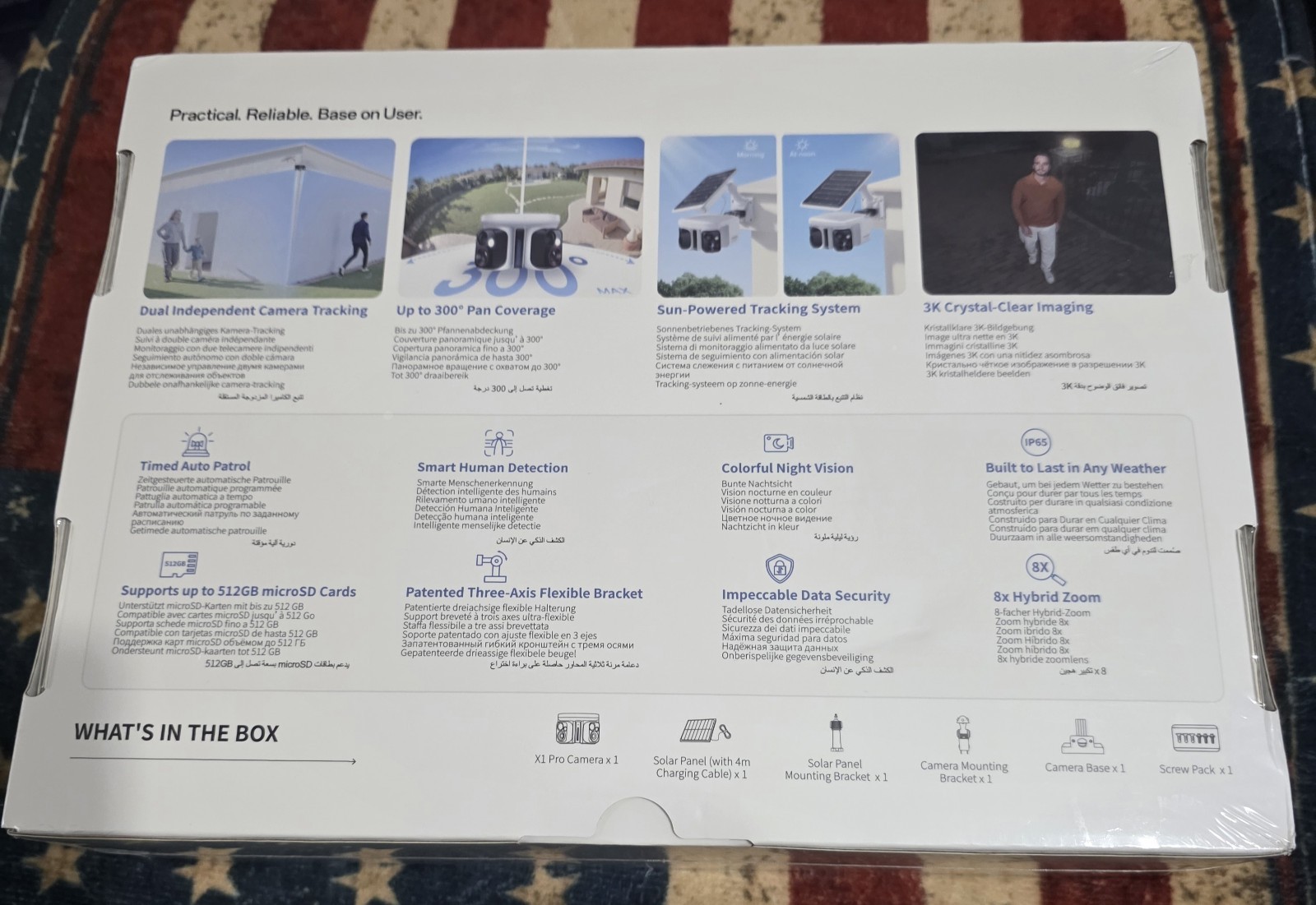 Baseus Security X1 Pro 3K Dual-Tracking Solar Wi-Fi Outdoor Cam Alexa/Google