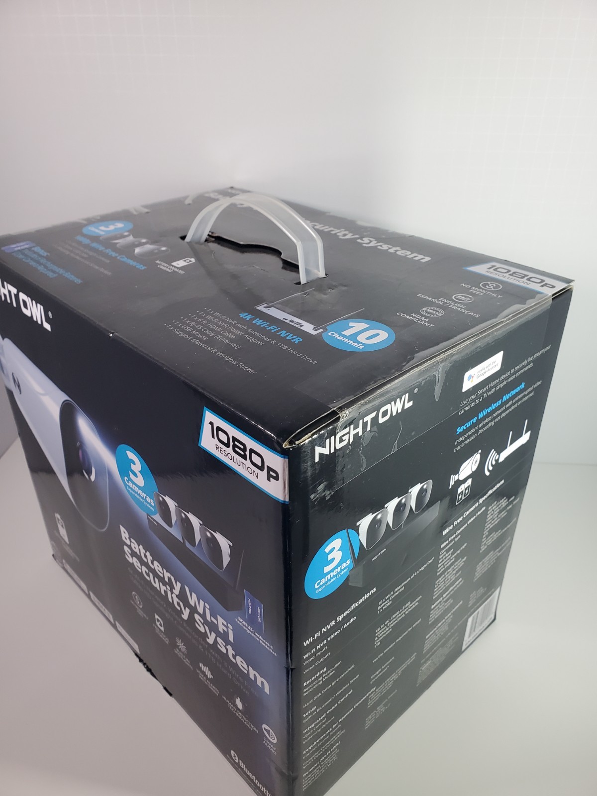 New Night Owl 4K Wi-Fi NVR W/1TB Hard Drive 3 Battery 1080p HD Spotlight Camera