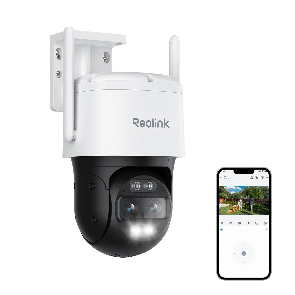 Reolink TrackMix WiFi 4K PTZ Dual Lens Security Camera WiFi 6 with Home Hub Mini