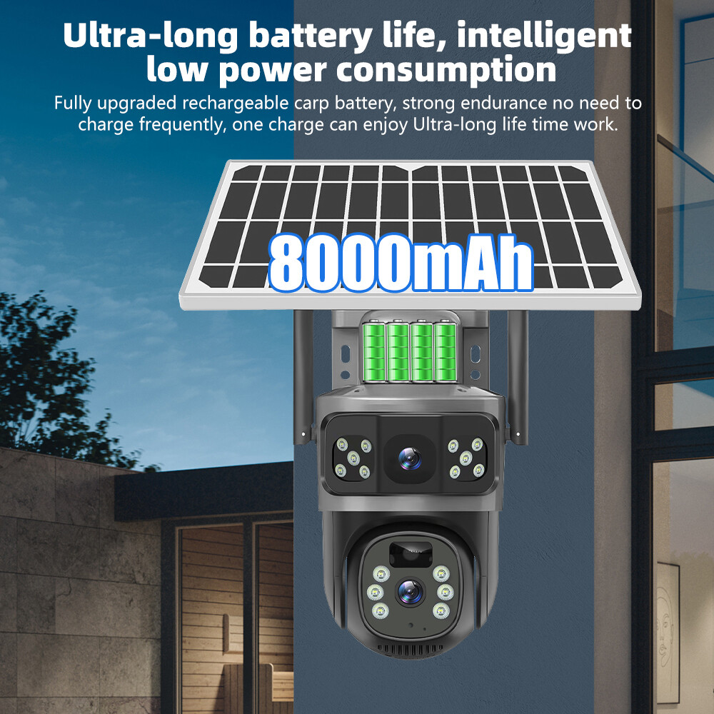 Outdoor 1080P Solar Powered Security Energy Camera Wireless WiFi IP Home CCTV HD