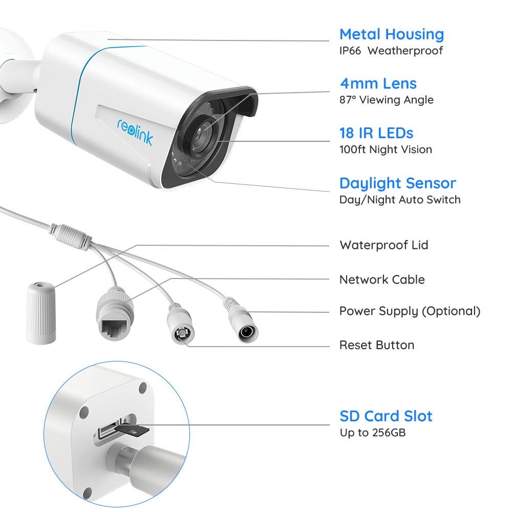 Reolink 16CH NVR Smart Detection 810A 4K PoE Security Camera System with 4TB HDD