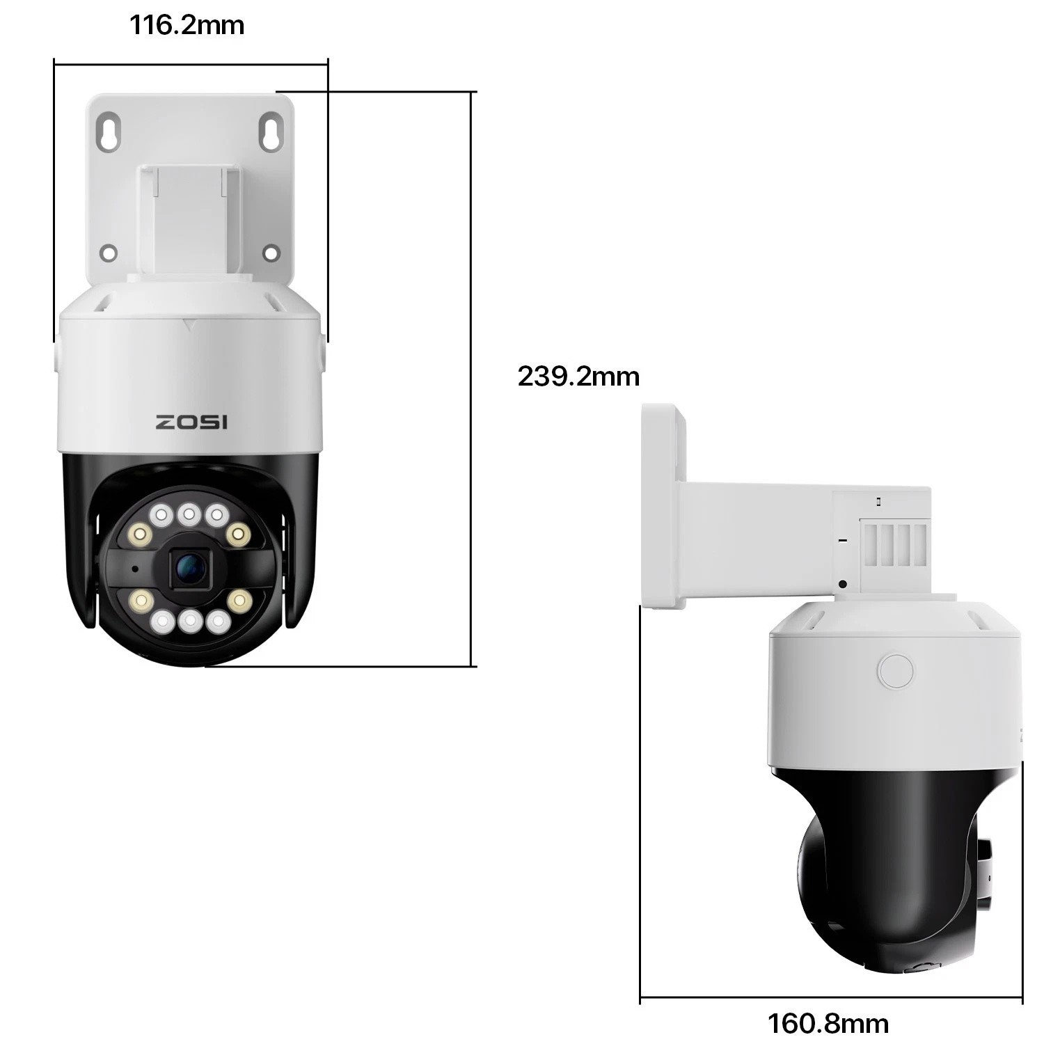 ZOSI 4K 2TB NVR 5MP PoE Security Camera System PTZ Person Vehicle Detect Home