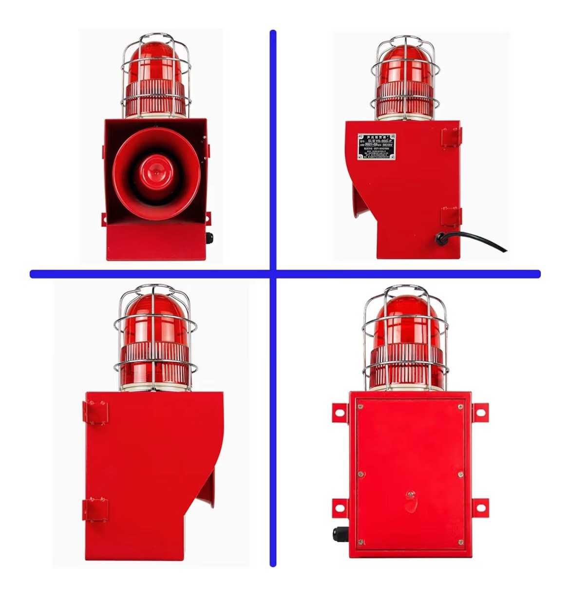 Alarm Siren IP66 Waterproof Outdoor 130Db Horn 45W Security Sirens for Ports, Do